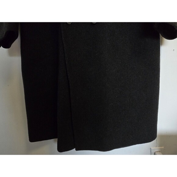 Adolfo Trench Coat Mens 46L Cashmere Wool Blend Charcoal Old Money Quiet Luxury - Picture 3 of 10